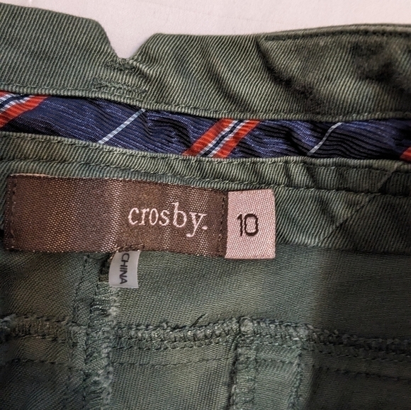 CROSBY army green flat front trousers size 10 - Picture 6 of 7
